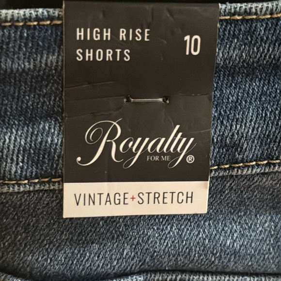 Royalty Blue Vintage Stretch High Rise Denim Shorts Spring 6.5” Inseam Size 10 - Picture 8 of 8
